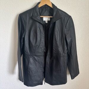 Worthington Women's Leather Jacket Size Medium Full-zip